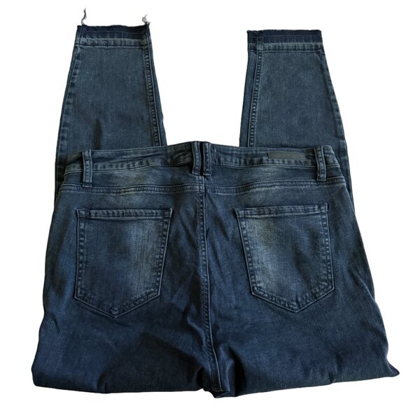 Ms. Cello Women's 18 Black Raw Hem Distressed Jeans - Picture 6 of 7